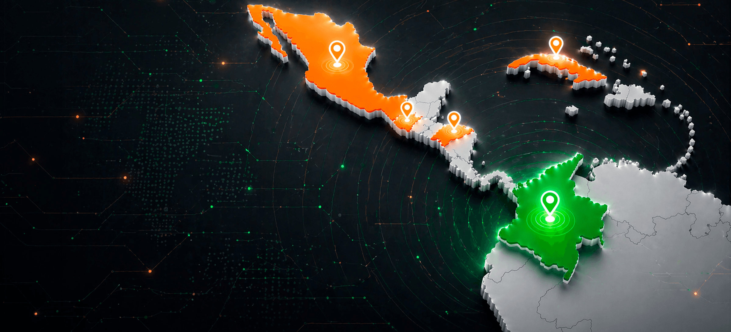 Mapa de presencia Drokex en Latinoamérica